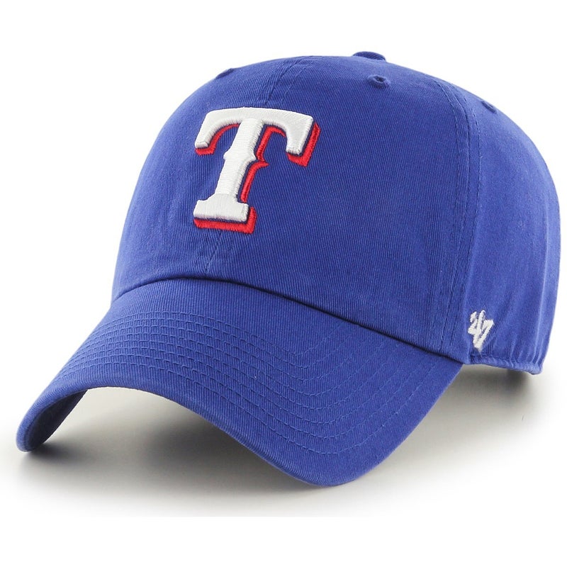 47 MLB Texas Rangers Clean Up Adjustable Hat, Blue, One Size - Image 1